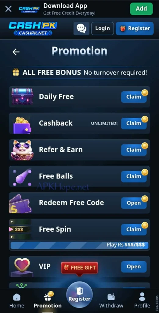 CashPk Game
